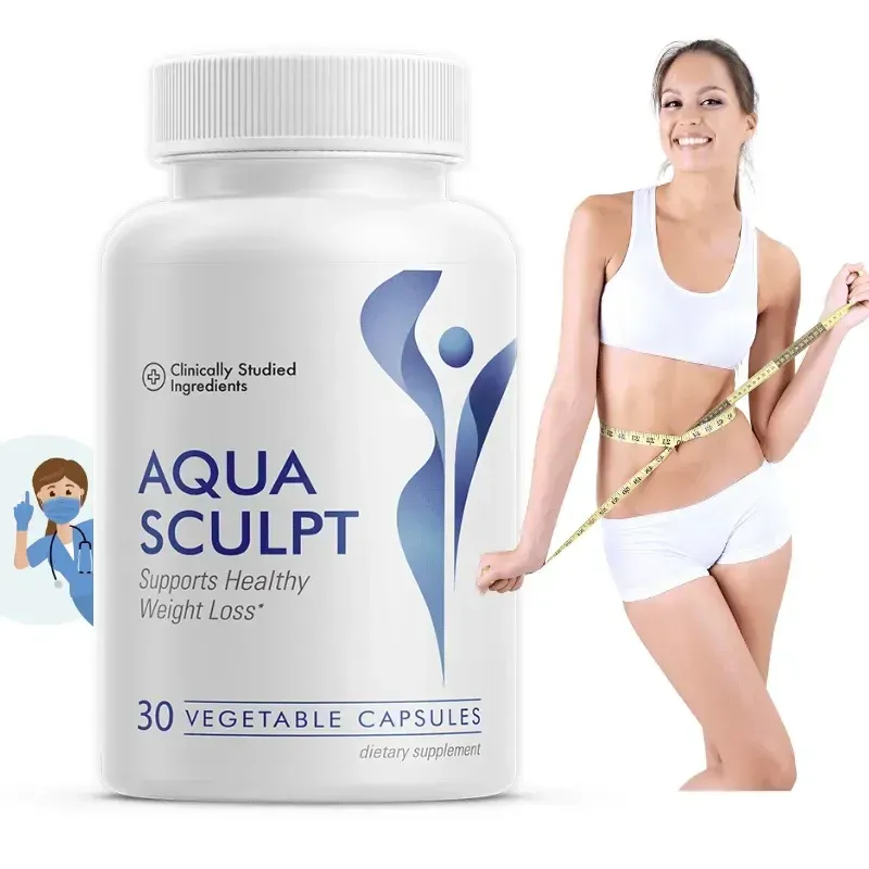 AquaSculpt dietary supplement bottle containing 30 vegetable capsules